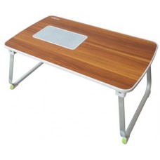 Deals, Discounts & Offers on Vegetables & Fruits - Portronics Mybuddy L Por-833 Wood Portable Laptop Table(Finish Color - Brown)