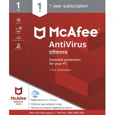 Deals, Discounts & Offers on  - McAfee Anti-Virus - 1 PC, 1 Year (Email Delivery in 2 hours- No CD)