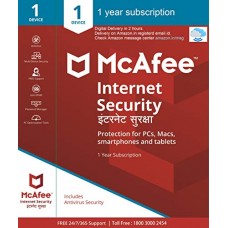 Deals, Discounts & Offers on  - McAfee Internet Security (Windows / Mac / Android / iOS) - 1 User, 1 Year (Email Delivery in 2 hours- No CD)