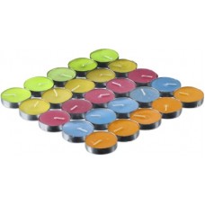 Deals, Discounts & Offers on  - AuraDecor Pack of 25 Unscented MultiColour Tealight Candles, Daily Use, MultiPurpose, Birthday, Festive, HomeDecor Candle(Multicolor, Pack of 25)