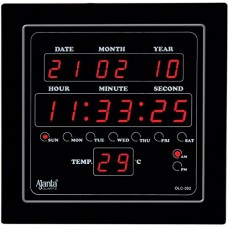 Deals, Discounts & Offers on  - Ajanta Quartz Plastic Digital Clock (28.2 cm x 26.4 cm x 4.2 cm, Black)