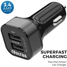 Deals, Discounts & Offers on  - iVoltaa 3.4A Dual Port Car Charger - Black