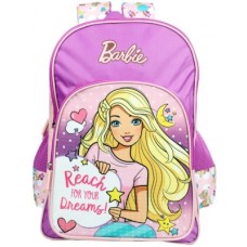 Deals, Discounts & Offers on  - Barbie Pre-School Reach Your Dreams 36cm Nursery (LKG/UKG/1st std) School Bag(Purple, 14 inch)