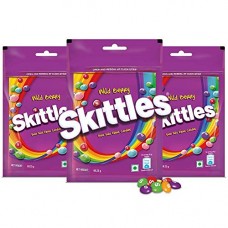 Deals, Discounts & Offers on Grocery & Gourmet Foods -  Skittles Bite-Size Fruit Candies Pouch, Wild Berry Pouch, 204 g with Skittles Pouch, Pack of 3