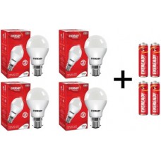 Deals, Discounts & Offers on  - Eveready 10 W Round B22 LED Bulb(White, Pack of 4)