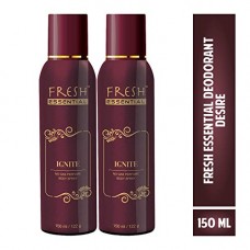 Deals, Discounts & Offers on Personal Care Appliances - Fresh Essential No Gas Deodorant - Ignite, 150 ml (Pack of 2)