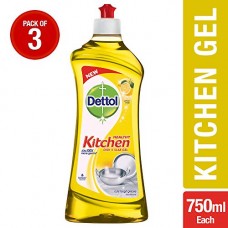 Dettol Germ Protection Kitchen Dish and Slab Gel - 750 ml (Lemon Fresh, Pack of 3) Dettol Germ Protection Kitchen Dish and Slab Gel - 750 ml (Lemon Fresh, Pack of 3)
