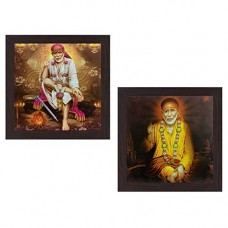 Deals, Discounts & Offers on  - Wens 'Sai Baba' Wall Hanging Painting (MDF, 35 cm x 71 cm x 2.5 cm)