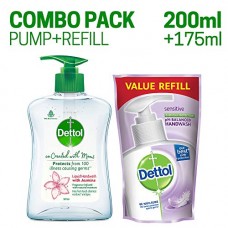 Deals, Discounts & Offers on Personal Care Appliances - Dettol Co-created with moms Jasmine handwash Pump,200ml with Dettol Sensitive Handwash Refil,175Ml
