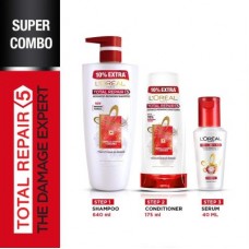 Deals, Discounts & Offers on  - L'Oreal Paris Total Repair 5 Combo - Shampoo, Conditioner and Serum(3 Items in the set)