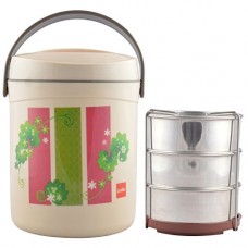 Deals, Discounts & Offers on Home & Kitchen - Cello Spice Insulated 3 Container Lunch Carrier, Brown