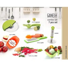Deals, Discounts & Offers on Home & Kitchen - Ganesh Kitchen Vegetable & Fruit Cutter 7 Piece Combo, Multicolor