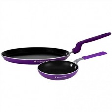 Deals, Discounts & Offers on Home & Kitchen - Wonderchef Elite Aluminium Fry Pan Set, 2-Pieces, Purple