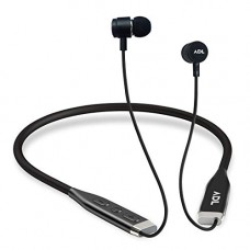 Deals, Discounts & Offers on  -  ADL Footloose X5 Foldable Wireless Neckband with Mic/in Ear Bluetooth Earphones/Sweat Resistant/Magnetic Locking Headphones/HD Stereo Sound Headset (Black)