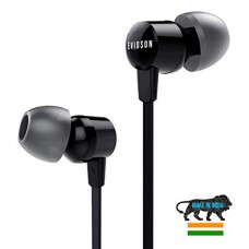 Deals, Discounts & Offers on  - Evidson Vibe Black in-Ear Wired Earphones with Mic, 2X Bass, Off-Axis Ergonomic fit, HD Sound Mobile Headset with Noise Cancellation, Made in India (Black)