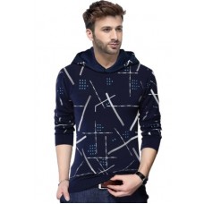 TriprAbstract Men Hooded Neck Dark Blue T-Shirt TriprAbstract Men Hooded Neck Dark Blue T-Shirt