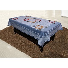 Deals, Discounts & Offers on  - Kuber Industries Floral Cotton 4 Seater Centre Table Cover - Sky Blue