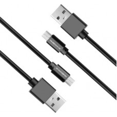 Ambrane ACM-1 1 m Micro USB Cable(Compatible with Smartphones, Tablets, Black, Pack of: 2) Ambrane ACM-1 1 m Micro USB Cable(Compatible with Smartphones, Tablets, Black, Pack of: 2)