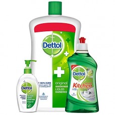 Deals, Discounts & Offers on Personal Care Appliances - Dettol Handwash Original - 900 ml with Dettol Sanitizer Original - 200 ml and Dettol Kitchen Gel Lime - 400 ml