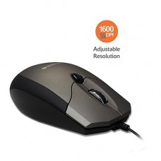 Deals, Discounts & Offers on  - Amkette Weego PRO Optical Mouse Ergonomic Design Adjustable 1600 DPI Resolution (Grey-Black)