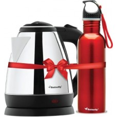 Deals, Discounts & Offers on Personal Care Appliances - Butterfly Rapid Electric Kettle (1.5 L, Black) & Wave 750ml water bottle