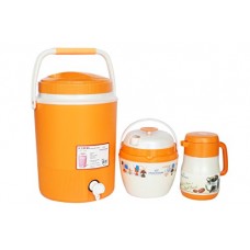 Deals, Discounts & Offers on Home & Kitchen - Princeware Summer Combo Plastic Ice Berg, Ice Pail and Flask Set, 3-Pieces, Assorted