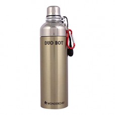 Deals, Discounts & Offers on Home & Kitchen - Wonderchef Duo-Bot Single Wall Bottle, 750 ml (Gold)
