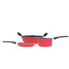 Deals, Discounts & Offers on Home & Kitchen - Wonderchef Little Samson Stainless Steel Bachelor Cookware Set, 3-Pieces, Red