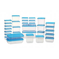 Deals, Discounts & Offers on Home & Kitchen - All Time Polka Plastic Container Set, 31-Pieces, Blue