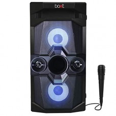 Deals, Discounts & Offers on  - boAt PartyPal 70 Portable Bluetooth Speaker, 30W R.M.S Sound, TF/USB/AUX-in/FM Radio, Karaoke Compatible with Free Microphone, True Wireless Function, Integrated Controls & in-Built Mic (Space Black)