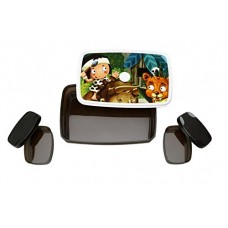 Deals, Discounts & Offers on Home & Kitchen - Signoraware Little Stars Compact Plastic Lunch Box Set, 3-Pieces, Dark Cocoa