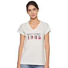 Deals, Discounts & Offers on  - Amazon Brand - Symbol Women's Regular Fit T-Shirt (SYM/TS0007 - OP4_White_M)