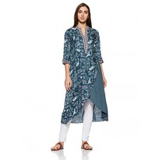 Deals, Discounts & Offers on  - [Size 36] BIBA Women's Asymmetrical Hemline Kurta