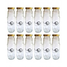 Deals, Discounts & Offers on Home & Kitchen - Favola Water Drop Embossed Design Juice/Milk/Cold Drink/Water Bottle with Airtight Golden Lid. 500ml, Clear