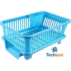 Deals, Discounts & Offers on  - TS WITH TECHSUN 3 in 1 Large Sink Set Dish Rack Drainer Drying Rack Washing Basket with Tray