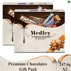 Deals, Discounts & Offers on Grocery & Gourmet Foods - SNICKERS Medley Assorted Chocolates Gift Pack (Snickers, M&M's, Bounty and Galaxy) 495.2g, Pack of 2