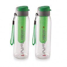 Deals, Discounts & Offers on Home & Kitchen - Cello Infuse Plastic Water Bottle Set, 800ml, Set of 2, Green