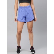 Deals, Discounts & Offers on Women - HRX by Hrithik RoshanSolid Women Blue Sports Shorts