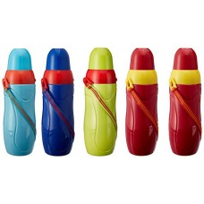 Deals, Discounts & Offers on Home & Kitchen - Cello Puro Kids Plastic Bottle Set, 600ml, Set of 5, Multicolour