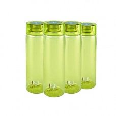 Deals, Discounts & Offers on Home & Kitchen - Cello H2O Round Plastic Water Bottle, 750ml, Set of 4, Olive Green
