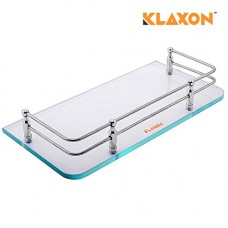 Deals, Discounts & Offers on  - Klaxon Front Glass Shelf - 12 * 6 Inches-Silver