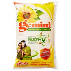 Deals, Discounts & Offers on Grocery & Gourmet Foods -  Gemini Refined Sunflower Oil Pouch, 1L