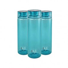Deals, Discounts & Offers on Home & Kitchen - Cello H2O Round Plastic Water Bottle, 750ml, Set of 3, Aqua Blue