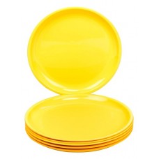 Deals, Discounts & Offers on Home & Kitchen - Signoraware Round Plastic Full Plate Set, 130ml/75mm, Set of 6, Yellow