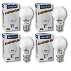 Deals, Discounts & Offers on  - Crompton Base B22 9-Watt LED Lamp (Pack of 4, Cool Day Light) (White)