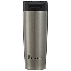 Deals, Discounts & Offers on Home & Kitchen -  Amazon Brand - Solimo Vacuum Insulated Stainless Steel Travel Mug, Regal, 380 ml