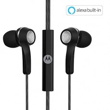 Deals, Discounts & Offers on  -  Motorola Pace 120 in-Ear Headphones with Mic, Volume Control & Alexa Built-in(Black)