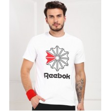 Deals, Discounts & Offers on Men - [Size S, M, L, XL] REEBOK CLASSICSTypography Men Round or Crew White T-Shirt