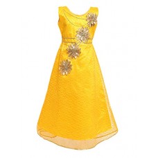 Deals, Discounts & Offers on  - Aarika Satin, Net, Cotton Fabric Self Design Gown