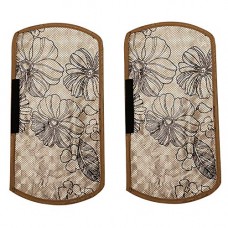 Deals, Discounts & Offers on  - Kuber Industries Floral Design Rexene 2 Piece Fridge Handle Cover Set - Cream